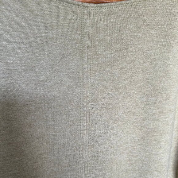 Max Studio Beige Double Knit Super Soft Sweatshirt Dress with Pockets Size Large - Picture 7 of 12